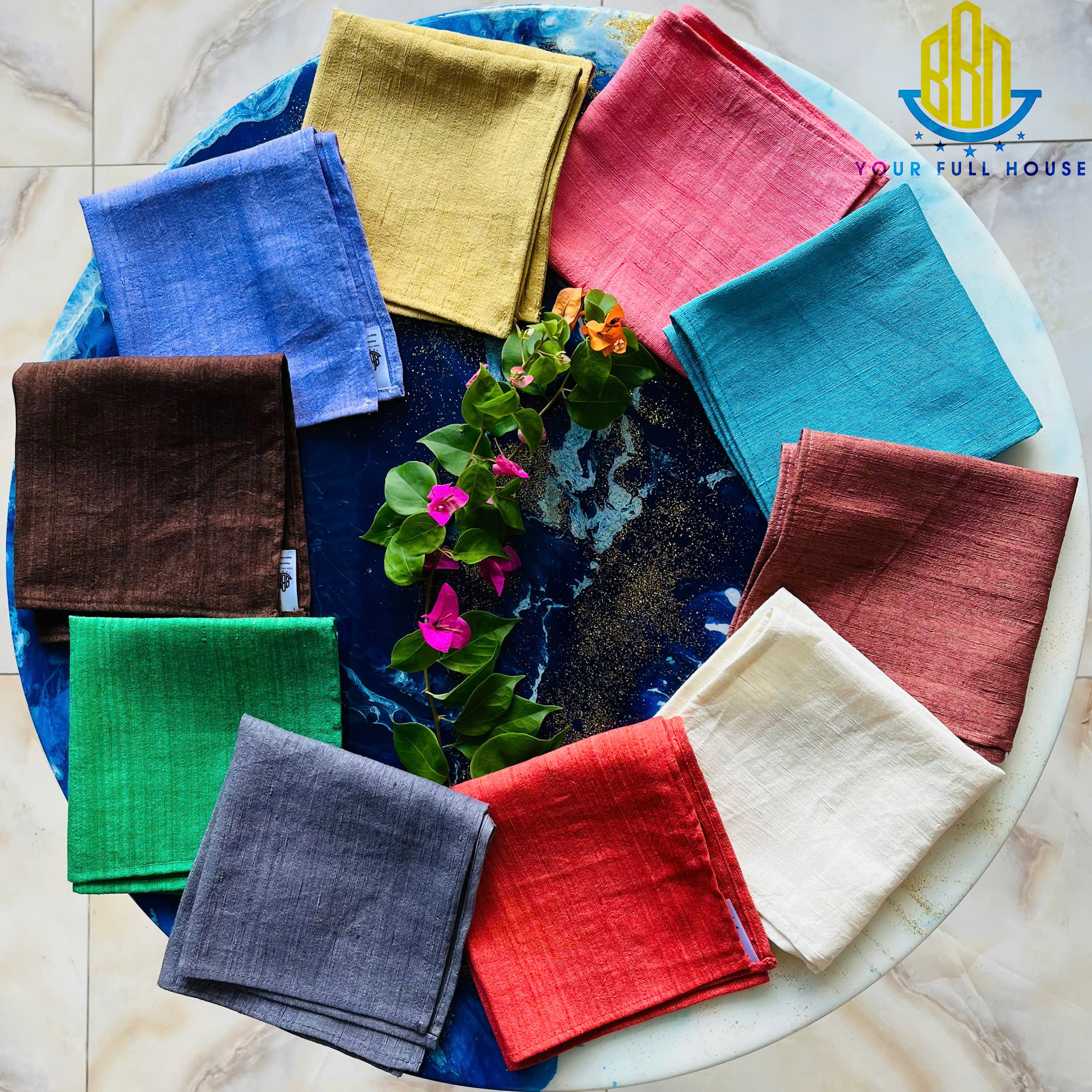 Khăn Tay Tơ tằm thương hiệu BBN made in Vietnam